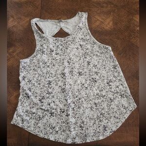 Athleta Black and White Speckled Tank Top
